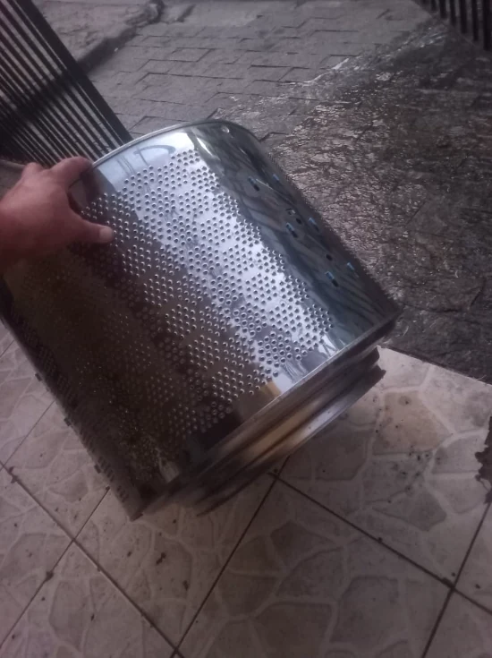 Cesto de inox higienizado e polido